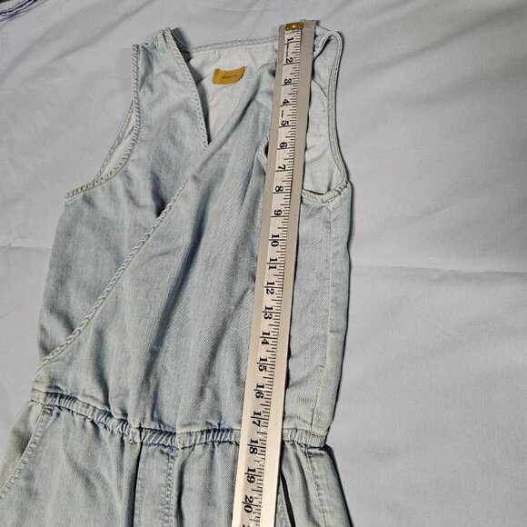 MOTHER Crop The Jumpsuit Sleeveless Light Blue Women Size S - Picture 13 of 16